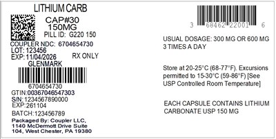 Label (68462 220 01 Lith Carb 150mg 67046 547 3)